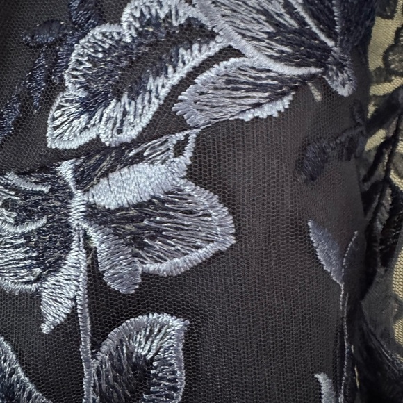 Blue Off the Shoulder Long Sleeve Sheath Dress. Ptp 18” lenght 37.5” - Picture 6 of 10